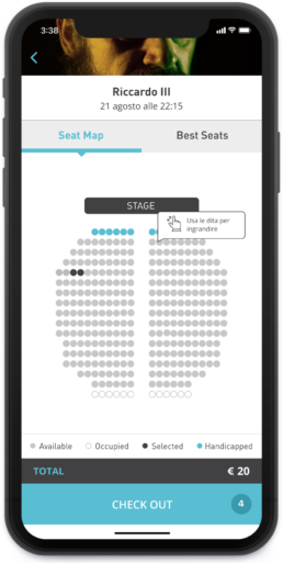 Blucinquenice App Ticketing mockup