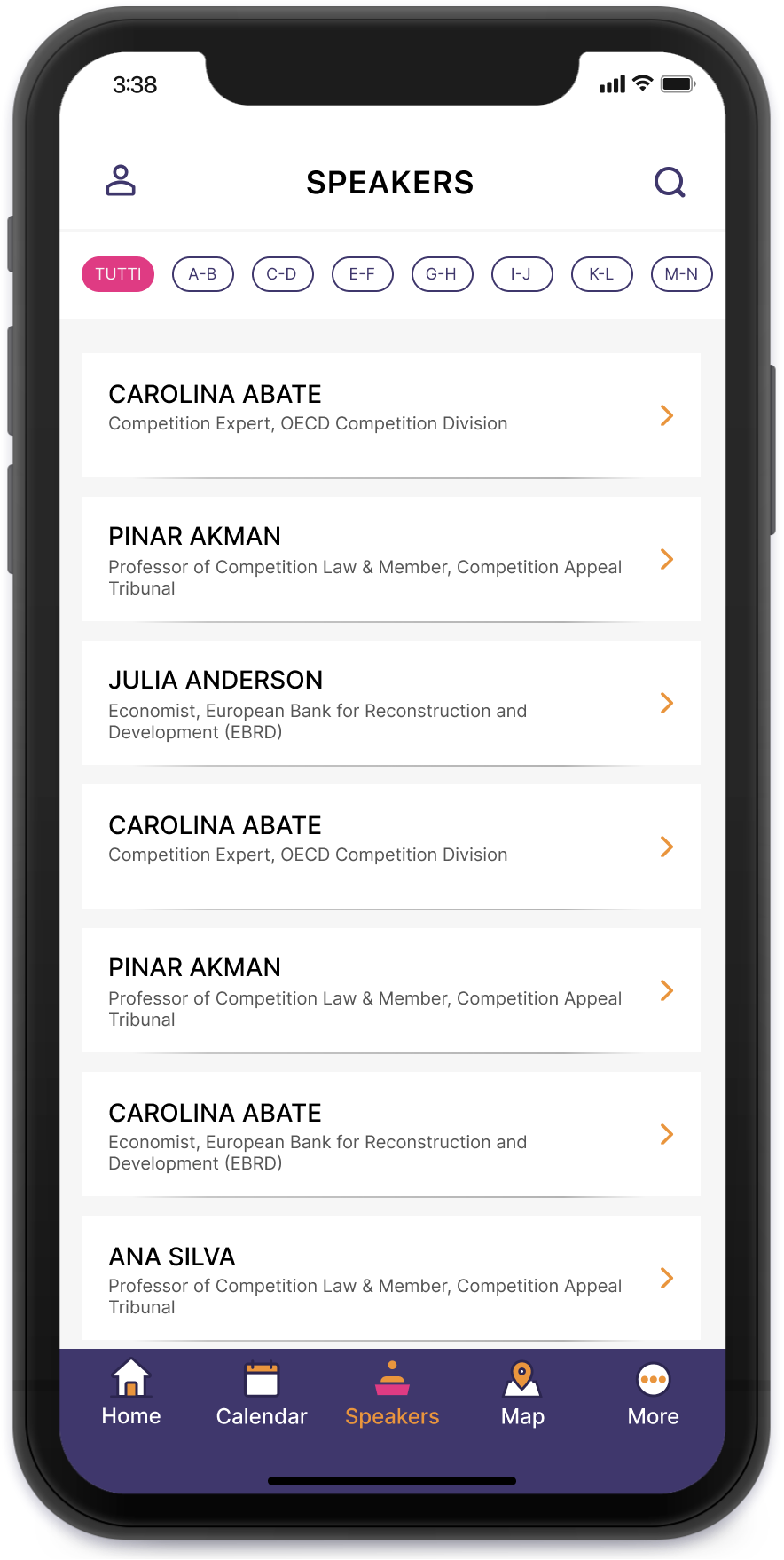 Lear Competition Festival app mockup 2