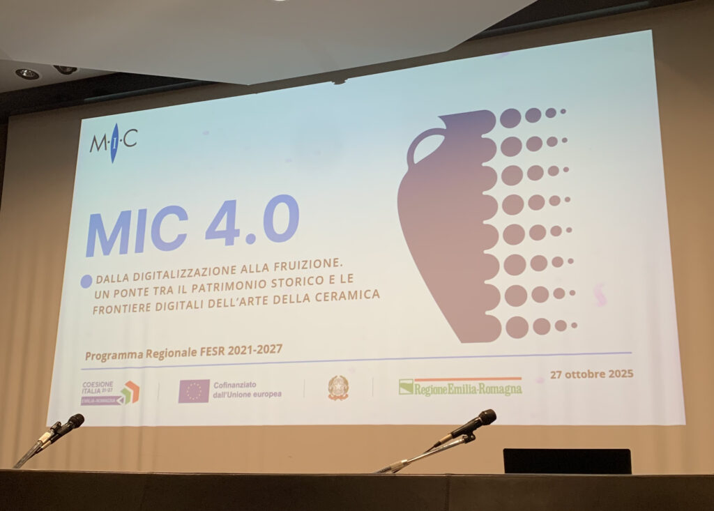 Press conference announcing the MIC Faenza Museum app.